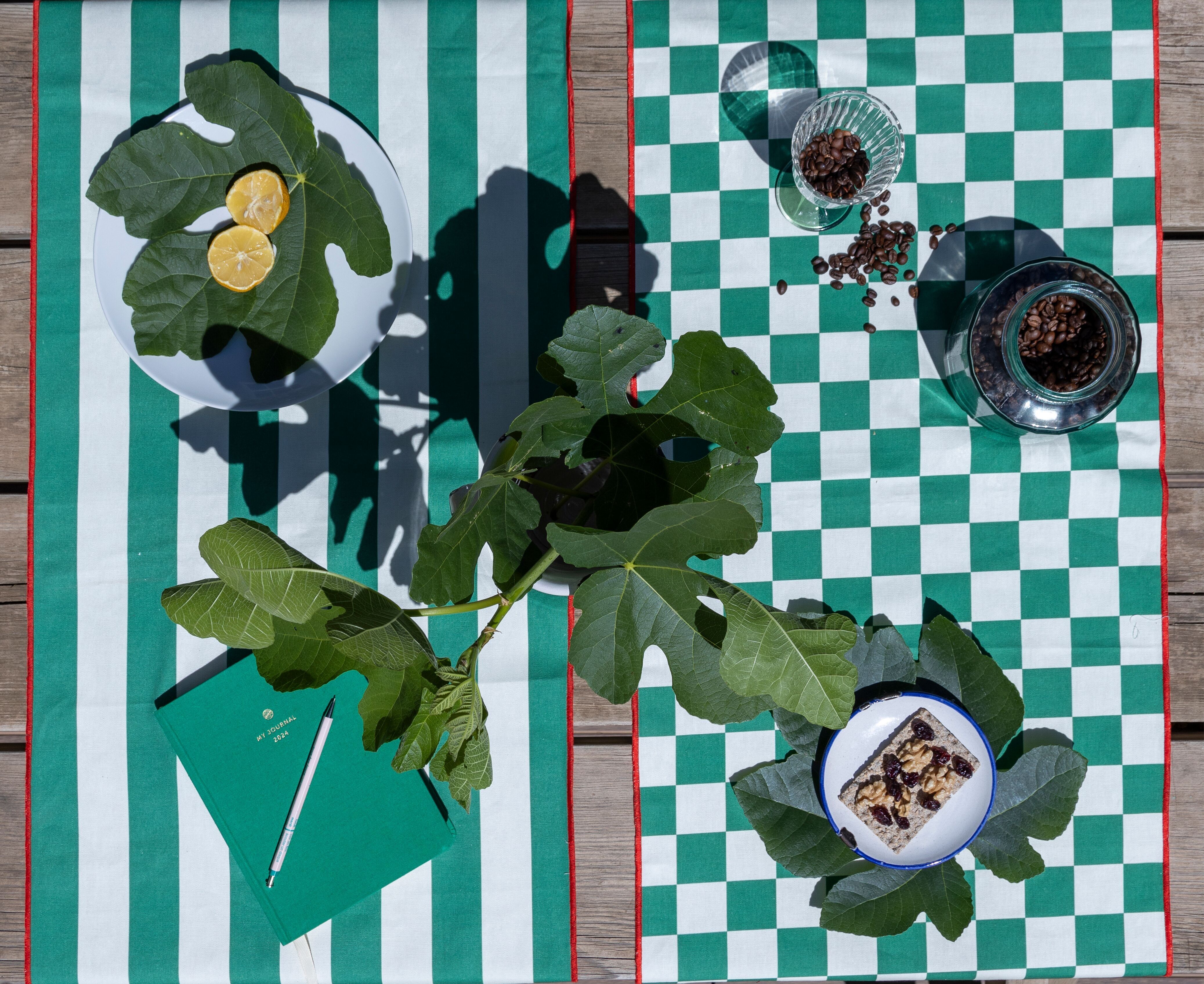 Set 2 Caminos de Mesa Marshall - Green