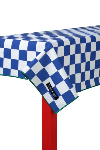 Nappe 140x140 Marshall - Carrés Bleus 1