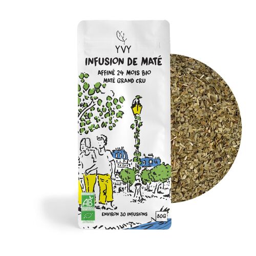 Thé Maté - Infusion de Maté (Chaud ou Glacé) - Affiné BIO Grand Cru 80g