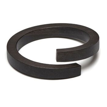 Bracelet enroulé en bois noir 2