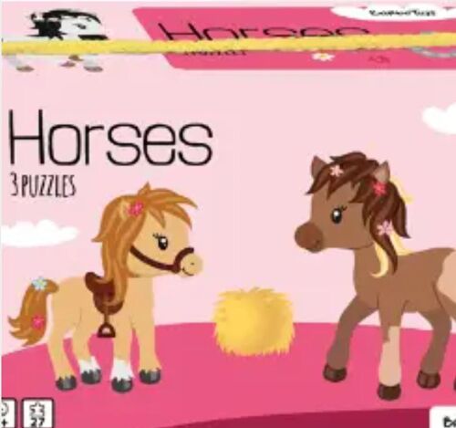Little Bright Ones - 3 Puzzles -  Horses