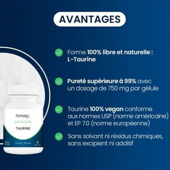 TAURINE - Forme biologiquement active - 250 g 3