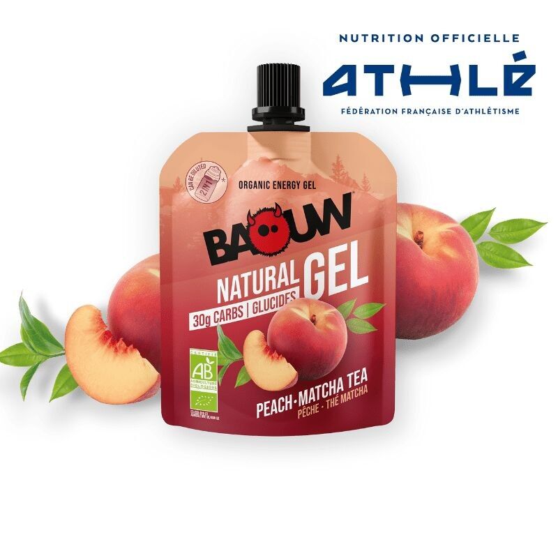NATURAL ORGANIC PEACH ENERGY GELS - MATCHA TEA