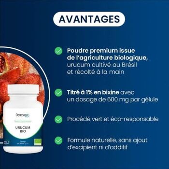 URUCUM - Titré à 1% en bixine - 600 mg / 120 gélules 3