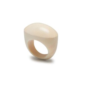 Bague ovale en bois - Bois blanc 1