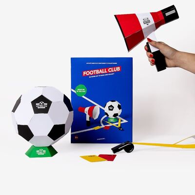 3D-Papierbausatz zum Zusammenbauen und Personalisieren von Fußball