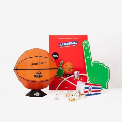 Puzzle 3D en papier à monter et personnaliser Basketball JO Paris 2024