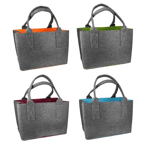 Tasche rechteckig Colorful H.22 cm - 4fach sortiert