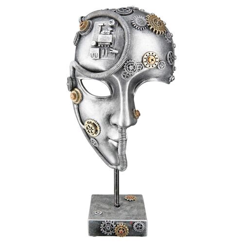 Skulptur Gesicht Steampunk face H.35,5 cm