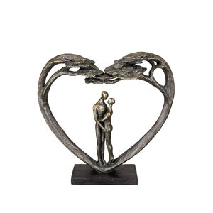 Sculpture Coeur Amour Arbre H.31,5 cm