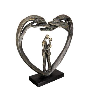 Sculpture Coeur Amour Arbre H.31,5 cm 3