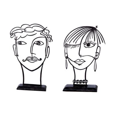 Stand relieve rostro Arte Moderno H.26 cm - 2 veces surtido