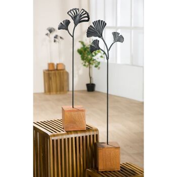 Support relief Ginkgo Ginkgo avec style H.60 cm - 2 fois assorti 2