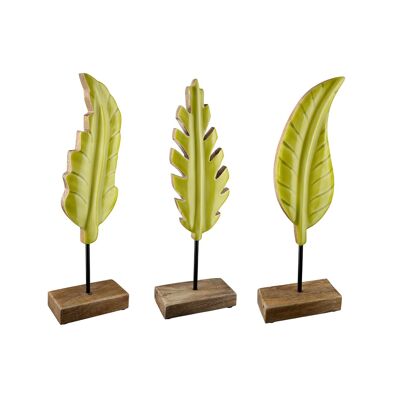 Stand relief leaf 3-fold sorted light green - 3-fold sorted
