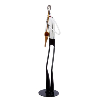 Figura músico saxofón H.41cm
