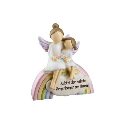 Figur Engel auf Regenbogen H.8 cm