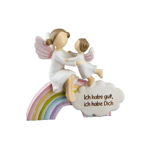 Figur Engel auf Regenbogen H.7 cm