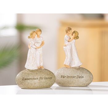 Figure Couple Famille H.12 cm - 2 fois assorti 2