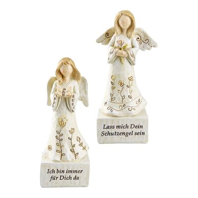 Figurine Ange Gardien H.11,5 cm - 2 fois assorti