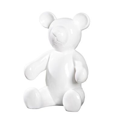 Figura orso bianco H.45 cm