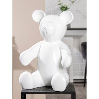 Figurine ours blanc H.45 cm 2