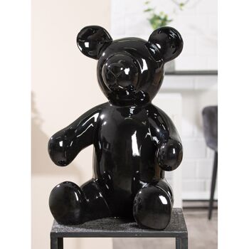 Figurine ours noir H.45 cm 2