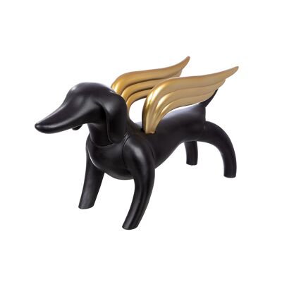 Figurine chien Teckel volant H.28 cm