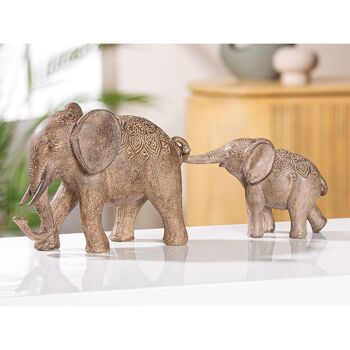 2 pièces. Figurine éléphant Mweya H.15,5 cm 2