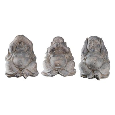 Figura Buddha Pandara H.22 cm - 3 volte assortiti