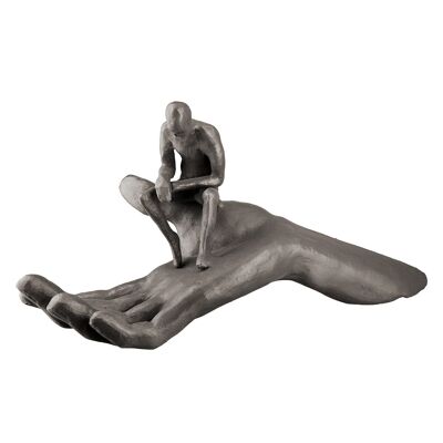 Skulptur Hand Man on hand H.12 cm