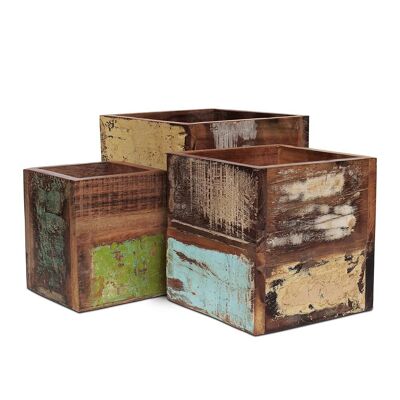 Cubeset 3er klein - 3er Set aus Holzboxen