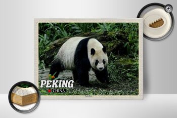 Panneau en bois voyage 40x30cm Pékin Chine Panda Maison cadeau 2