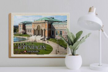 Panneau en bois voyage 40x30cm Musée d'art de Copenhague Danemark 3