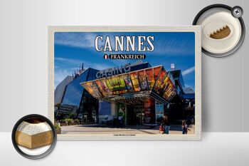 Panneau en bois voyage 40x30cm Cannes France Casino Barrière 2