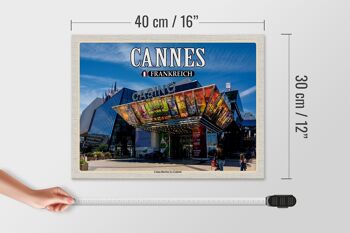Panneau en bois voyage 40x30cm Cannes France Casino Barrière 4
