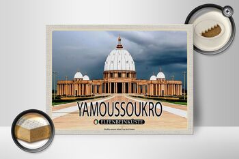 Panneau en bois voyage 40x30cm Basilique de Yamoussoukro Côte d'Ivoire 2