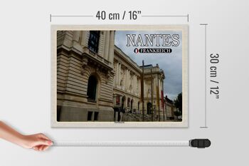 Panneau en bois voyage 40x30cm Musée d'Art de Nantes France 4