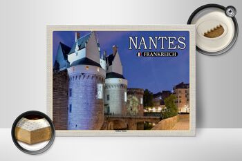Panneau en bois voyage 40x30cm Nantes France Château de Nantes 2