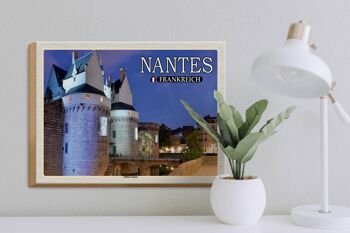 Panneau en bois voyage 40x30cm Nantes France Château de Nantes 3