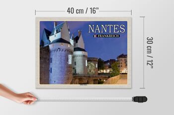 Panneau en bois voyage 40x30cm Nantes France Château de Nantes 4