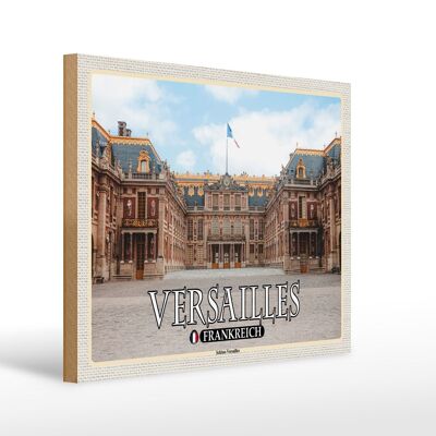 Cartel de madera viaje 40x30cm Versalles Francia Palacio de Versalles