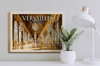 Panneau en bois voyage 40x30cm Château de Versailles France de l'intérieur 3