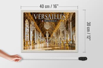 Panneau en bois voyage 40x30cm Château de Versailles France de l'intérieur 4
