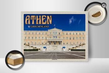 Panneau en bois voyage 40x30cm Athènes Grèce Place Syntagma 2