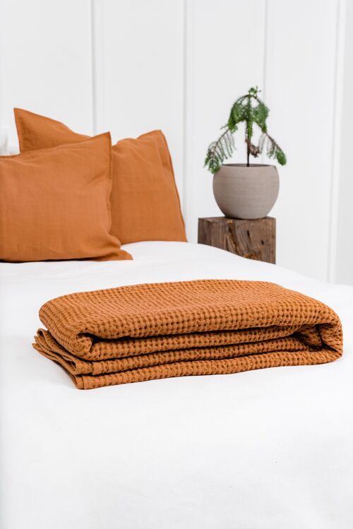 Linen Waffle Bedspread