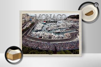 Panneau en bois voyage 40x30cm Monaco Course du Grand Prix de Monaco 2