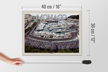 Panneau en bois voyage 40x30cm Monaco Course du Grand Prix de Monaco 4