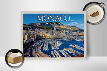 Panneau en bois voyage 40x30cm Monaco Monaco Port Hercule de Monaco 2