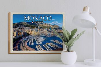 Panneau en bois voyage 40x30cm Monaco Monaco Port Hercule de Monaco 3