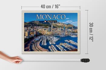 Panneau en bois voyage 40x30cm Monaco Monaco Port Hercule de Monaco 4